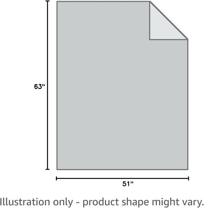 Sherpa Blanket Fleece Throw – 51X63, Grey & White – Soft, Plush, Fluffy, Fuzzy, Warm, Cozy, Thick – Perfect for Couch, Bed, Sofa, Chair - Christmas Blanket Gift for Winter